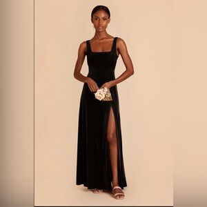 NWT BIRDY GREY BLACK MAXI SIDE SLIT DRESS